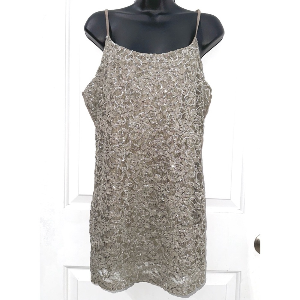 Vanity sequin tank top